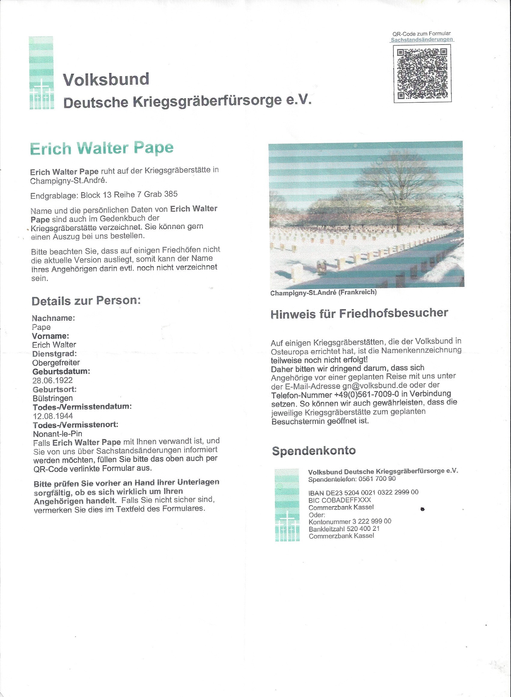 Casque para allemand KIA certificat